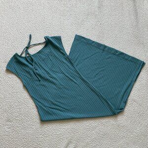 Ann Taylor Ribbed Knit Dress Turquoise